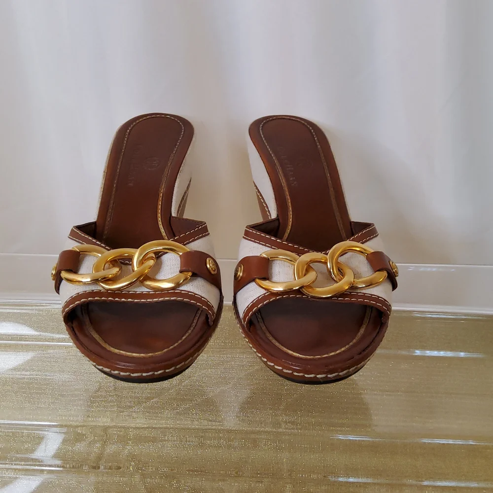 Cole Haan Slides with Chain Detail - Picture 13 of 14
